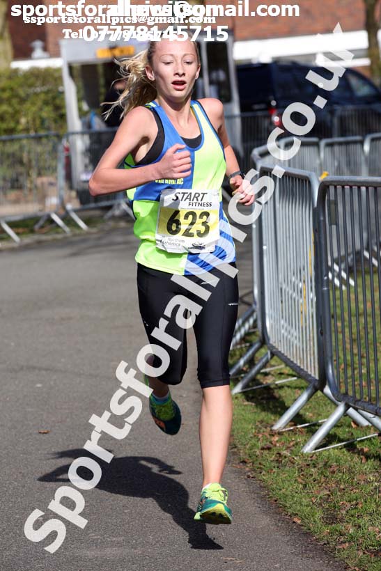 Girls under-15s Northern Athletics 5k Champs., Birkenhead Park. Photo: David T. Hewitson/Sports for All Pics
